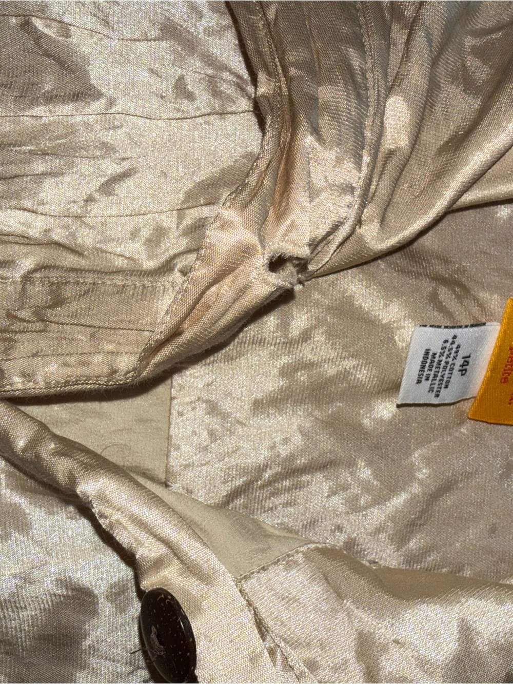 Ruby Rd. Metallic Champagne Utility Jacket - Picture 7 of 10